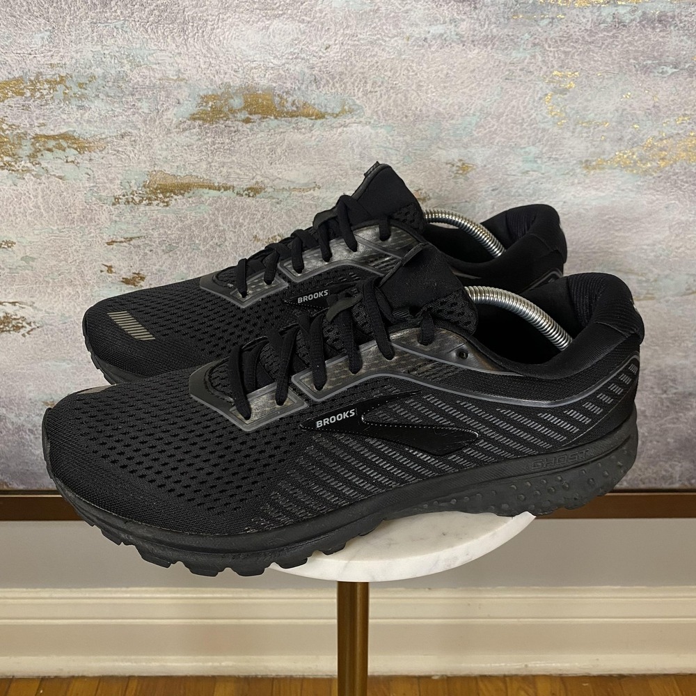 Brooks Ghost 12 Shoes Mens Size 11 Black Road Running Cushioned Sneakers Mesh
